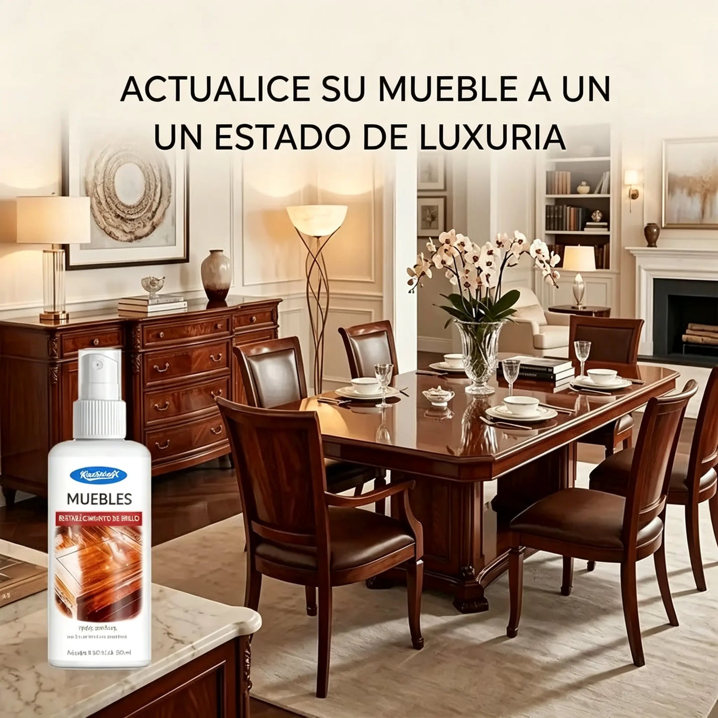【Compra 1 y llévate 1 gratis】🪑 ✨ El abrillantador de muebles de alto brillo renueva la madera y el vinilo en segundos.