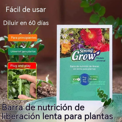 🌱🌱🔥【Compra 100 y llévate 100 gratis】【2 cajas/200 tubos】Abono sólido en barra para flores y plantas, que libera nutrientes lentamente después de ser insertado en el suelo