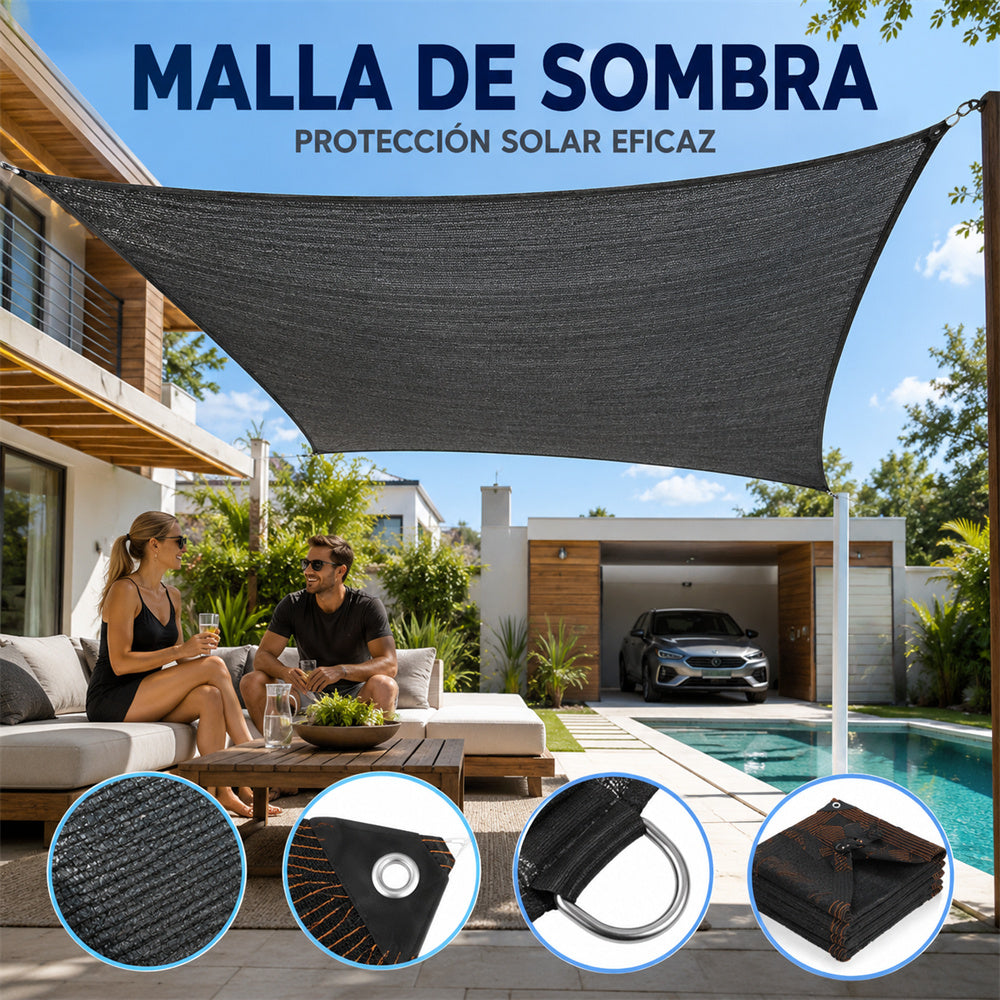 【Oferta imperdible】【2*5m】Malla exterior para sombra y aislamiento térmico