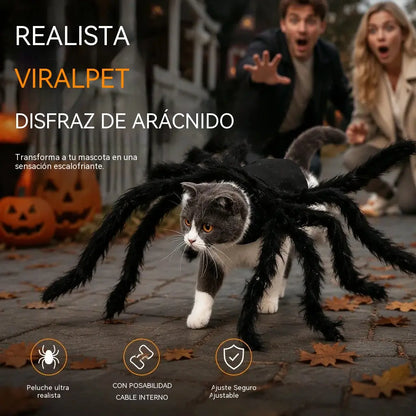 🎃🔥Disfraz de araña para mascotas de Halloween, disfraz de transformación de peluche aterrador para perros y gatos.