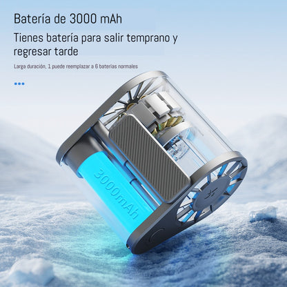 💨🌀 Nuevo mini ventilador portátil recargable por USB para exteriores, que se lleva en la cintura.