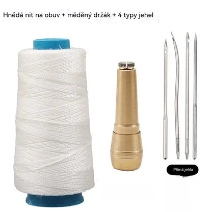 ✨Nyní sleva 50 %!✨ 5dílná sada šídla na šití kůže s voskovanou nití: nástroje pro ruční šití kůže.