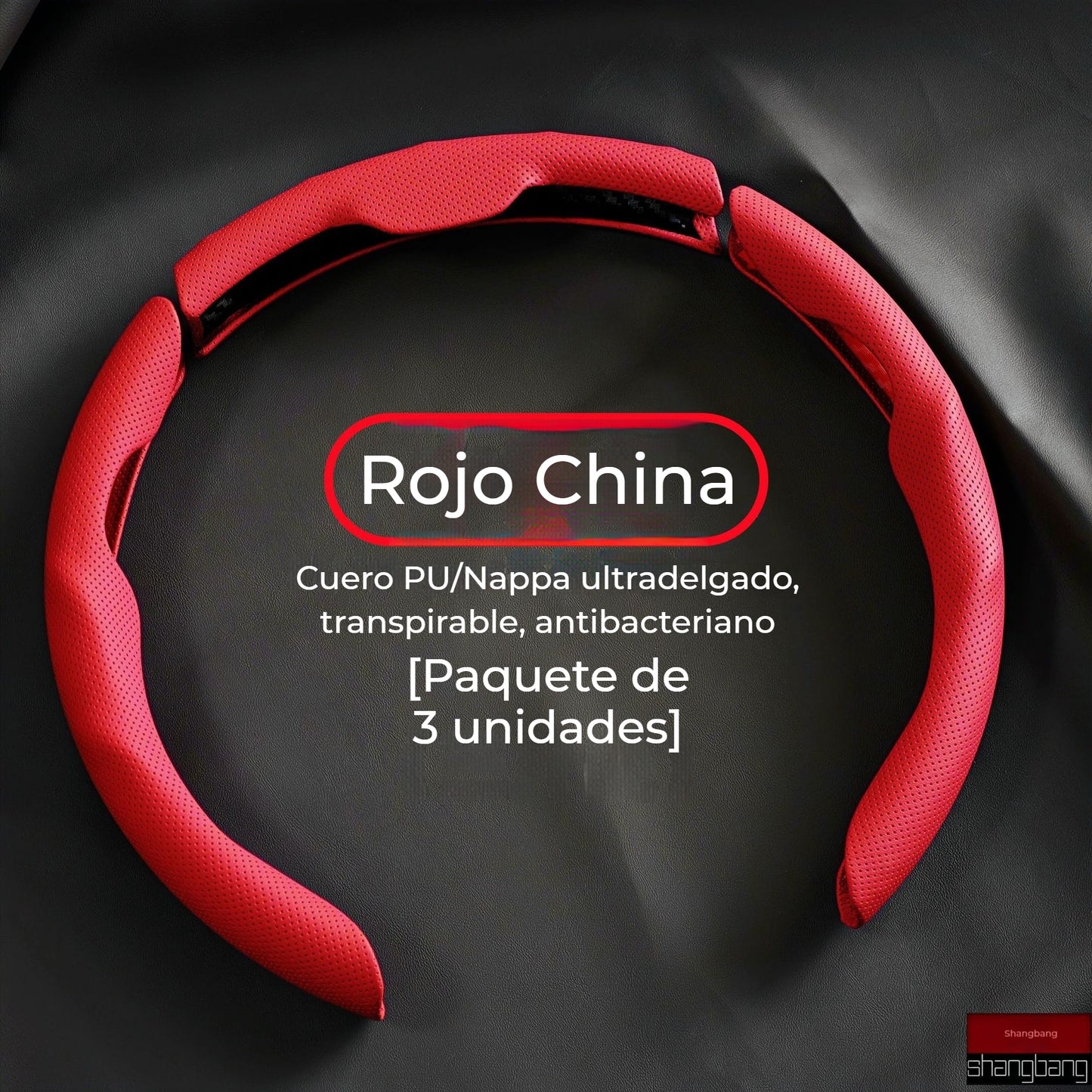 Volante de cuero para coche, adecuado para todas las estaciones, antideslizante, absorbe el sudor y resistente al desgaste.