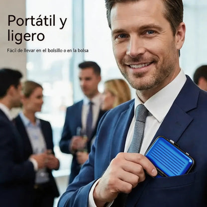 🔥【compre uno y llévese otro gratis】2 piezas 24 euros💼 Mini Estuche de Aluminio para Tarjetas｜Compacto, Elegante y Resistente ✨