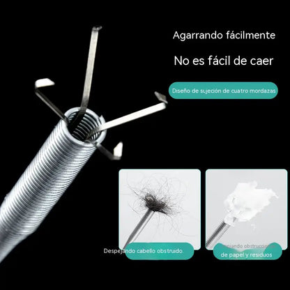 🔥Gran oferta 2026: 50 % de descuento🔥 Desatascador doméstico de cuatro garras para desagües