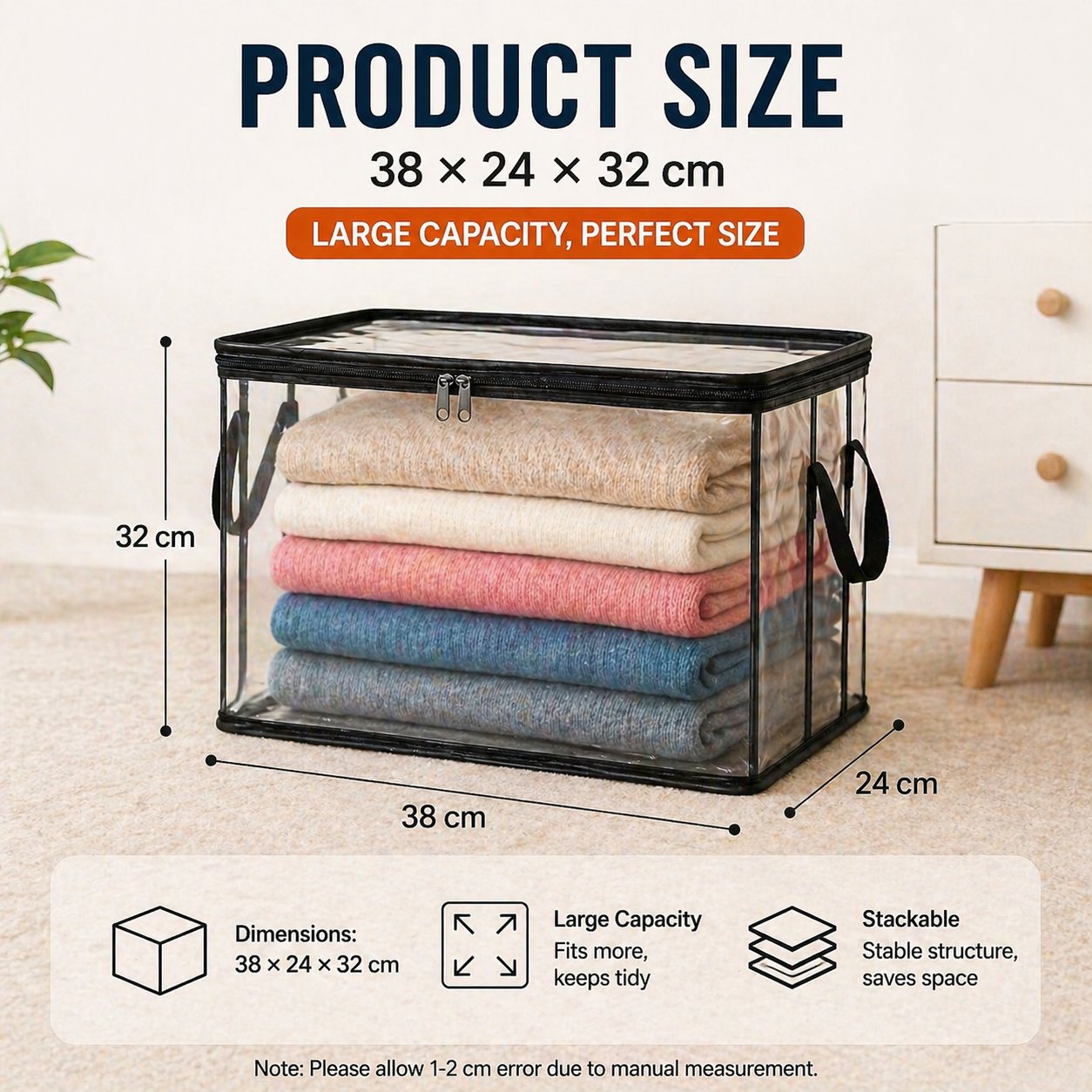 【30%OFF】3 piezas 25€🔥Oferta por tiempo limitado: 49% de descuento 📦Bolsa de almacenamiento de plástico transparente, grande, resistente y gruesa para ropa, mudanzas y almacenamiento
