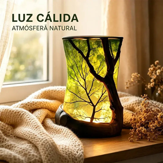 🍃✨ Varázslatos erdei lámpa levél mintával | Világítsd meg otthonod természetes bájjal
