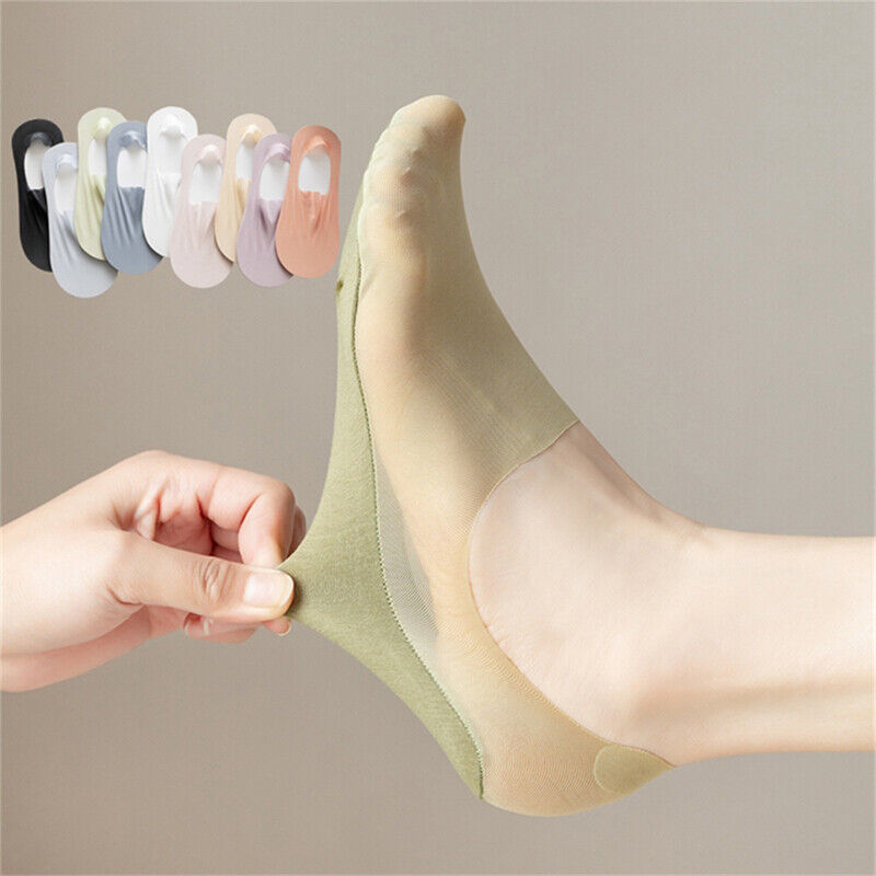 🧦【9 pares】 Calcetines de silicona antideslizantes, invisibles, superfinos y poco profundos para mujer