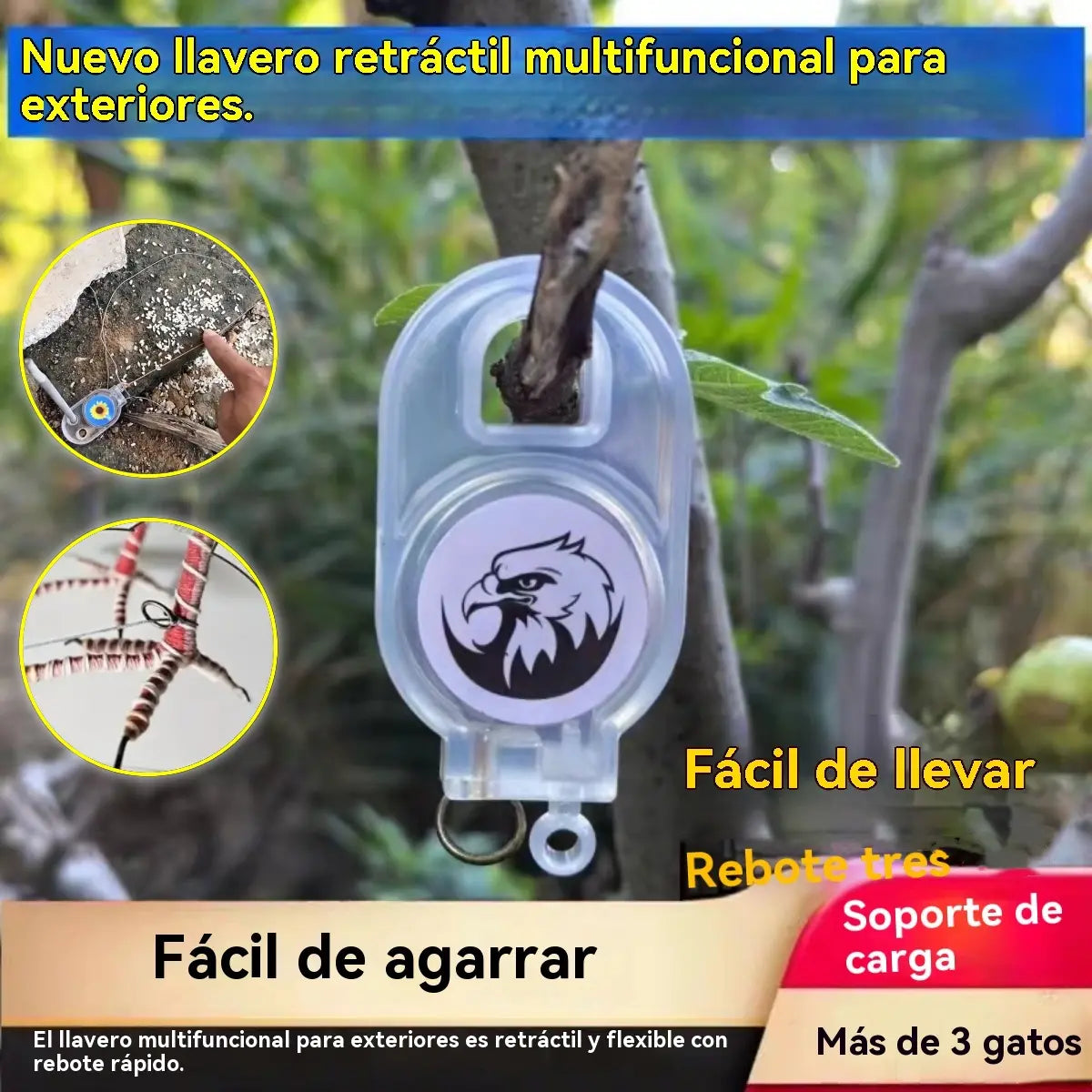 【8 piezas】Trampa de resorte para exteriores, trampa de bloqueo automático de alta sensibilidad
