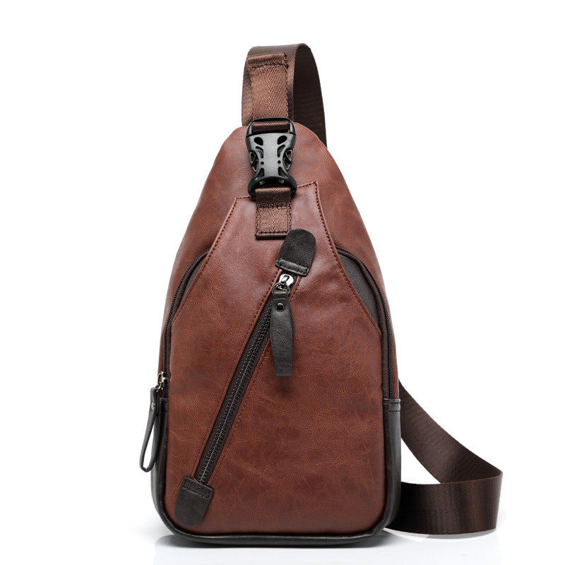 🧳 Riñonera de cuero sintético para hombre: ligera, organizada y 3 en 1: úsala como riñonera, bandolera o bolso de mano 🔥