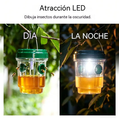 【2 piezas 25 €】🐝☀️ Trampa solar para avispas para patios y jardines 🔋🌿 – Altamente eficiente, recargable, resistente a la intemperie, cubre hasta 500 metros cuadrados.