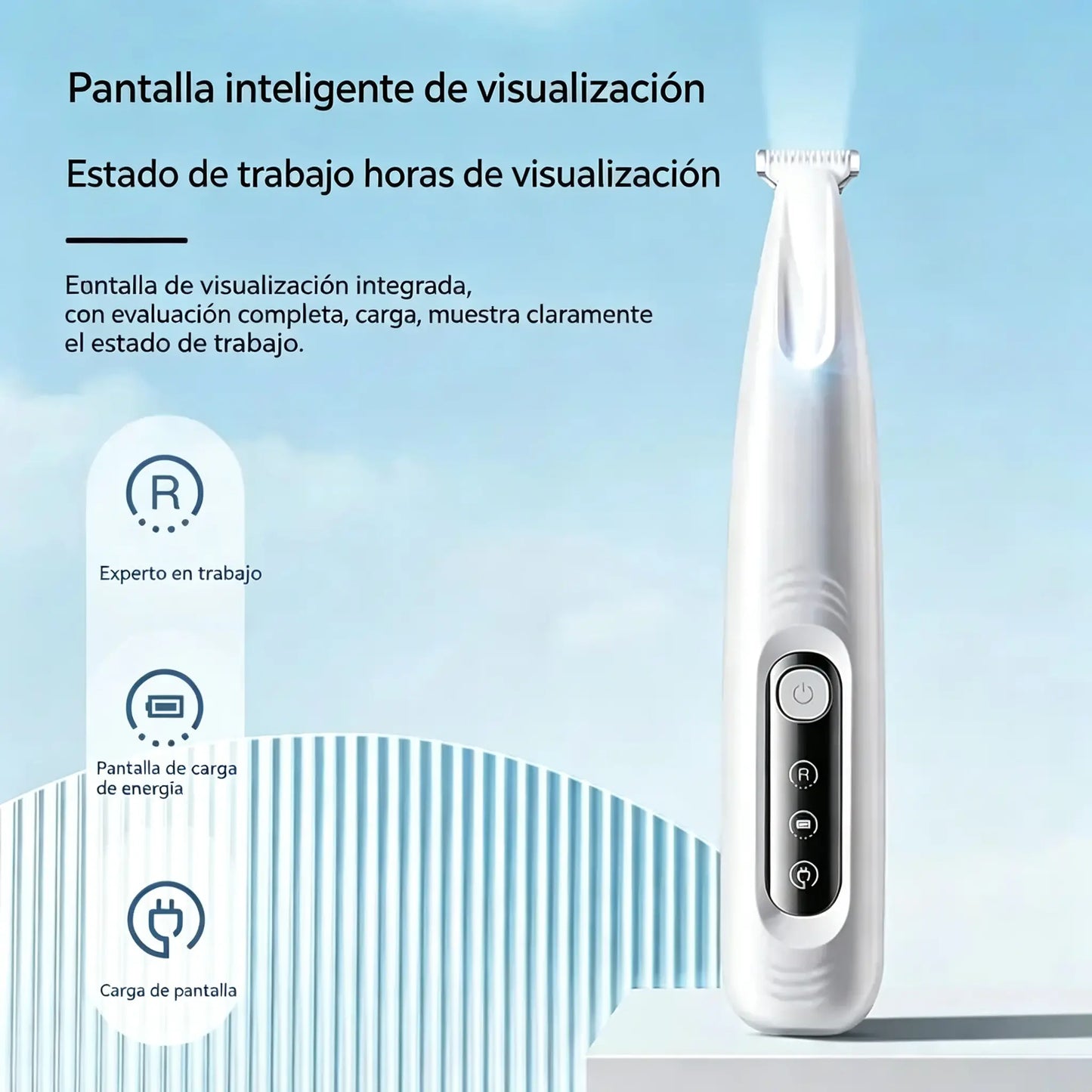 ✂️🐾Cortapelos de precisión para mascotas: recorta de forma segura las patas, los ojos y la cola con luz LED.