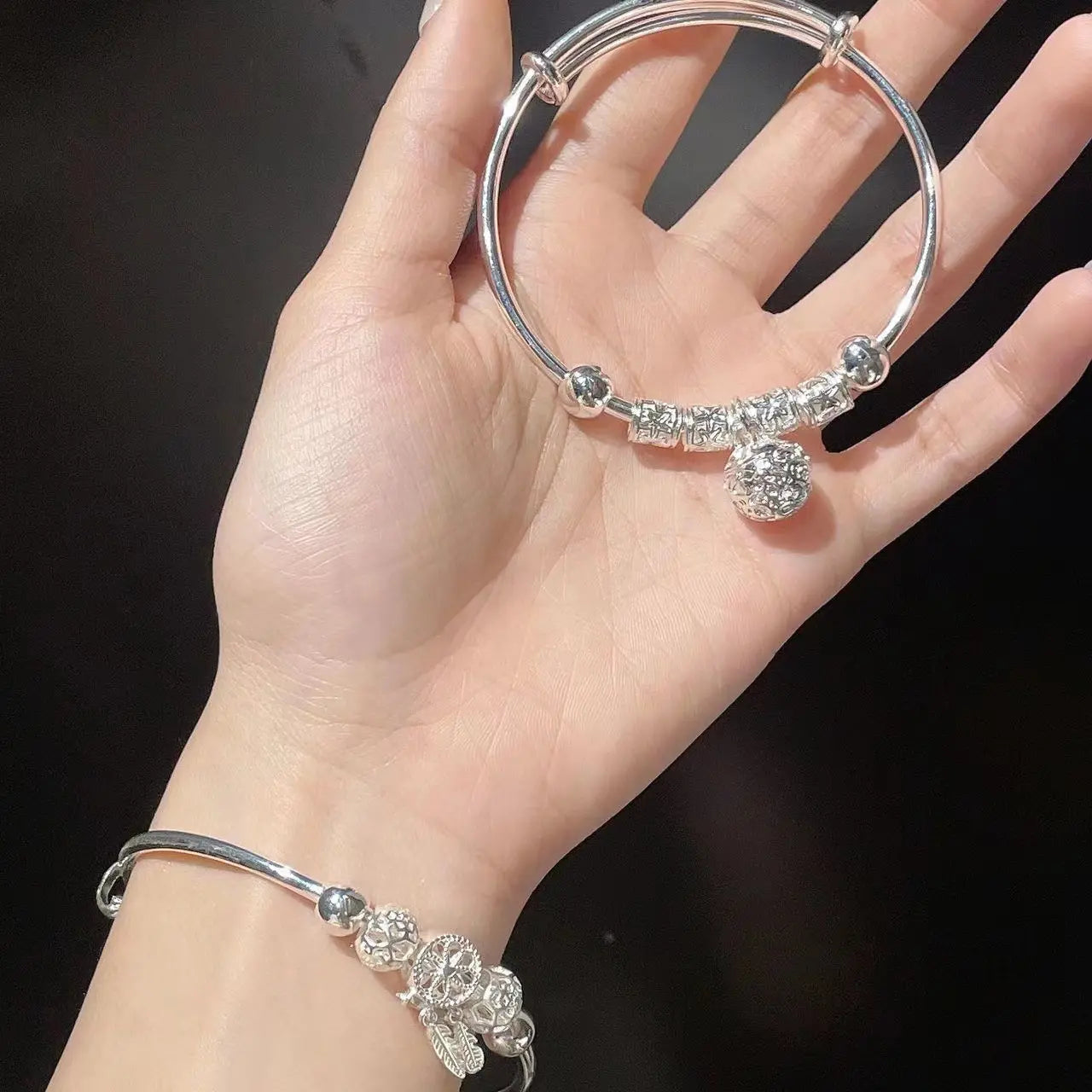 【50% de descuento】✨【Compra uno y llévate otro gratis】【2 piezas 27 euros】Pulsera ajustable de plata de ley 925