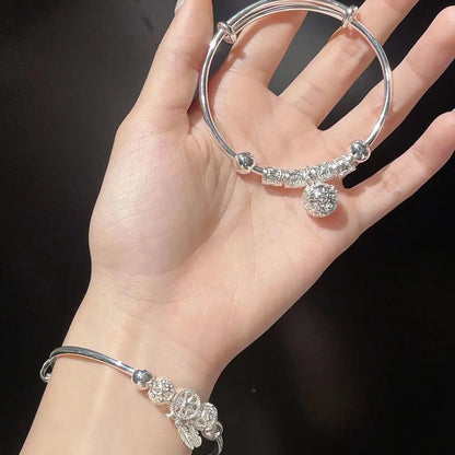 【50% de descuento】✨【Compra uno y llévate otro gratis】【2 piezas 27 euros】Pulsera ajustable de plata de ley 925