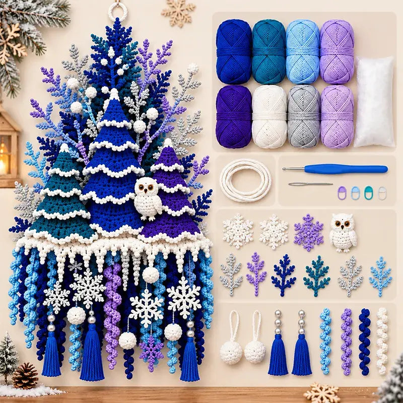🔥 ¡Gran oferta! 🔥⏳ 🧶 Colección de kits DIY de colgadores para puerta en crochet 3D (temática estacional) | Incluye lanas a juego, relleno, accesorios e instrucciones paso a paso 💕
