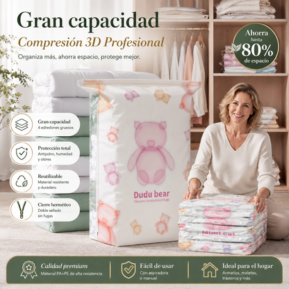 🎉 Pack de 5 Bolsas de Vacío Sin Bomba – Ahorra hasta un 80% de espacio