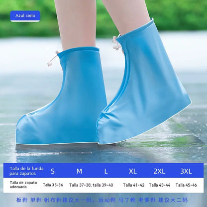 ☔👟Cubrezapatos unisex, impermeables, gruesos, resistentes al desgaste y antideslizantes.