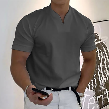 👕 Camisa de manga corta con cuello en V para hombre