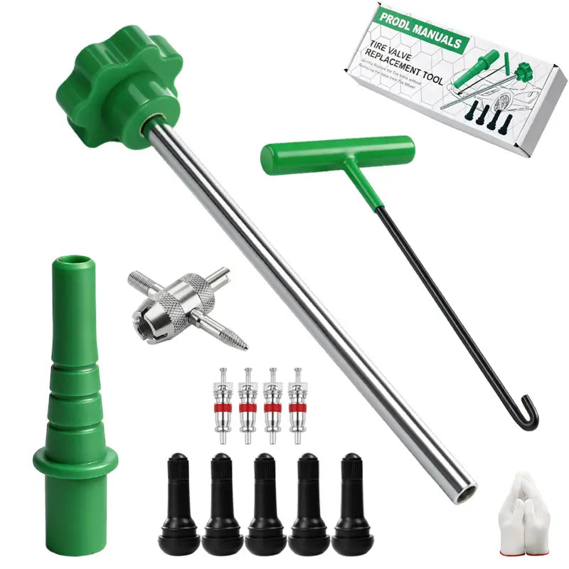 🚰Kit de herramientas para cambio rápido de válvulas de neumáticos de coche
