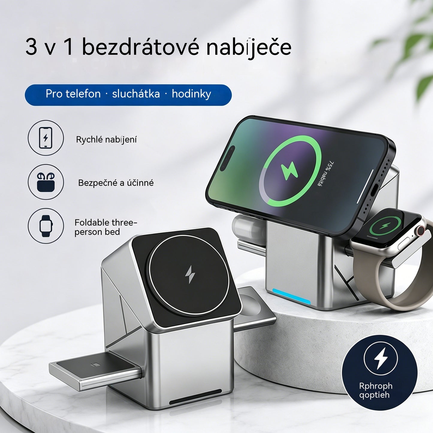 🔥 Nenechte si ujít nabídky: Skládací magnetická bezdrátová nabíjecí stanice 3 v 1