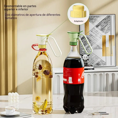 【4 pieza】Dispensador multifuncional portátil y creativo con sistema de sellado a presión para botellas de bebidas.