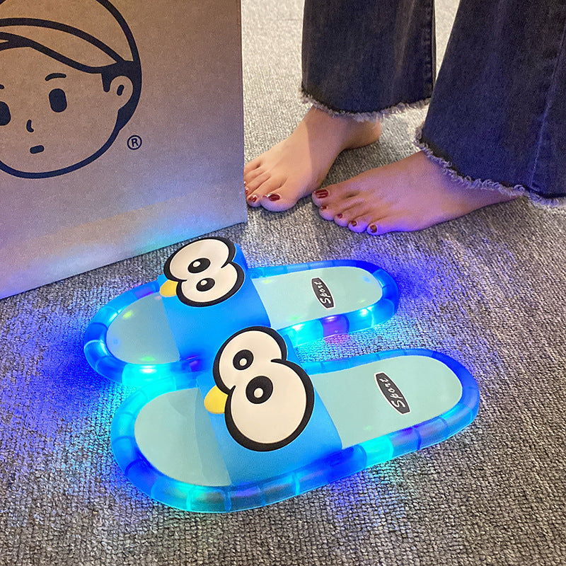 👣 Lindas pantuflas con motivos de dibujos animados que brillan en la oscuridad