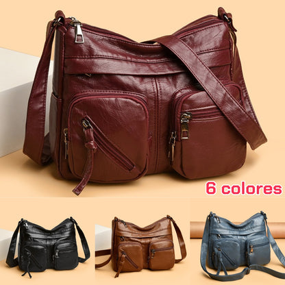 【💥Último día de rebajas💥】Nuevo bolso bandolera multicapa de gran capacidad para mujer, elegante y sencillo.