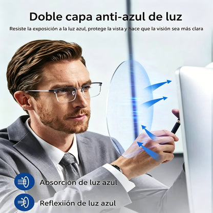 Gafas inteligentes con zoom automático contra la luz azul