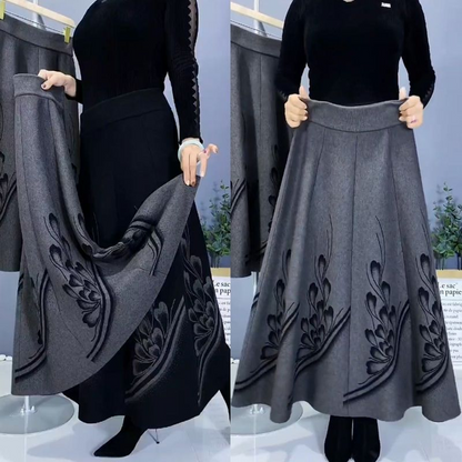 🔥【50%OFF】👗🎀【S-3XL】Őszi és téli vastagított gyapjúszoknya, divatos és sokoldalú