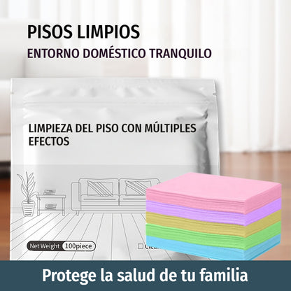 100 unidades de pastillas limpiadoras multiusos antibacterianas y desodorizantes | Aptas para madera dura, suelos laminados, azulejos y paredes de autocaravana