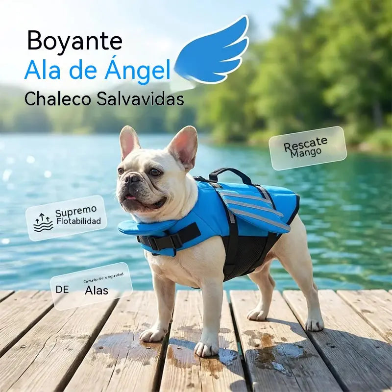 🥳¡OFERTA ESPECIAL 2026!🥳💞¡Más de 50.000 unidades vendidas!🐕👼Chaleco salvavidas reflectante para perros con alas de ángel: alta flotabilidad, asa de rescate rápido y malla transpirable. Tiras reflectantes para nadar por la noche. ¡Seguro y adorable! 🌊✨