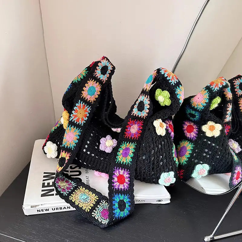 📢📢¡50% DE DESCUENTO! ⏰Bolso de hombro étnico de crochet para mujer