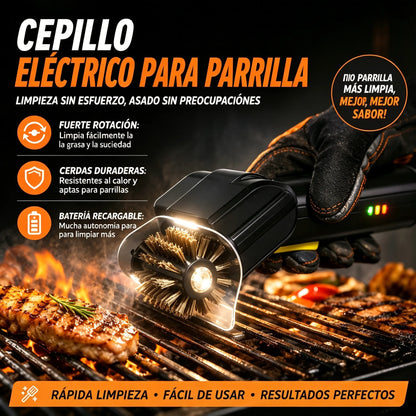 Cepillo eléctrico inalámbrico para limpieza de barbacoas – batería de litio, multifuncional y fácil de usar