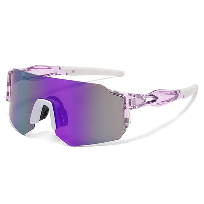 Gafas deportivas de montura grande con protección UV.