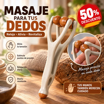 [2 piezas 22 euros] Masajeador de dedos de madera maciza: Los rodillos de madera natural ayudan a desbloquear los meridianos articulares y a aliviar la fatiga de las manos. 🌿