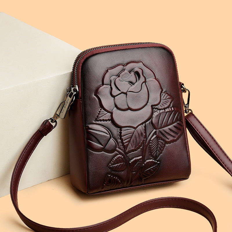 Nuevo bolso bandolera/de hombro de piel suave de doble capa