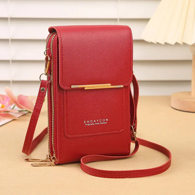 📢 ¡50 % de descuento! Bolso de piel auténtica para mujer compatible con pantallas táctiles.