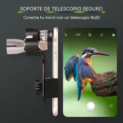 【🔭】Mini telescopio monocular para teléfono – Telescopio monocular portátil para viajes y observación