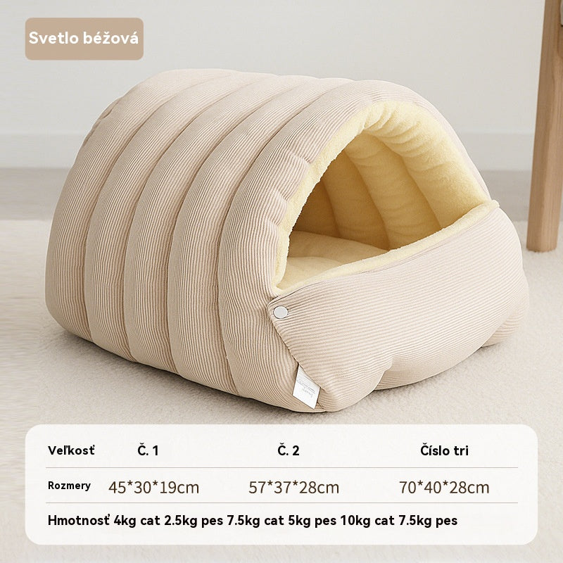 Cama de felpa para mascotas cálida y cómoda