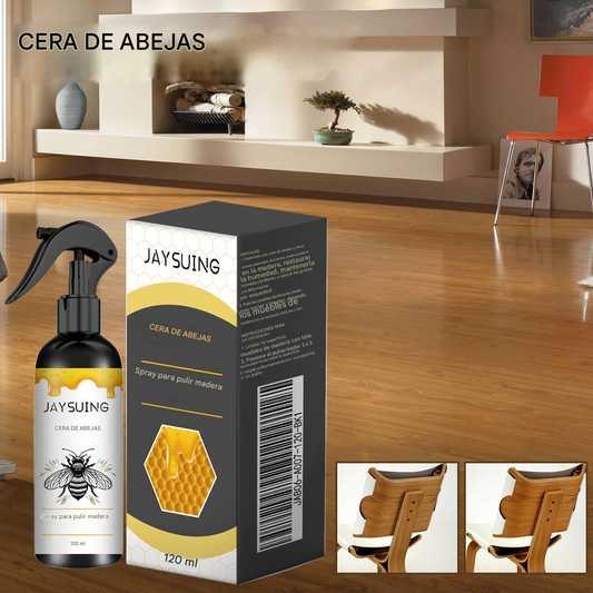 【30%OFF】 Spray pulidor de madera con infusión de cera de abeja para el mantenimiento de muebles y la prevención de grietas.