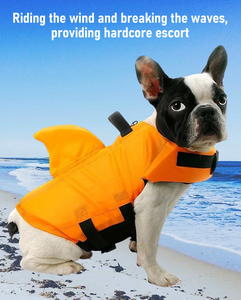 ⏰ 🦈🐶 Chaleco salvavidas ajustable con forma de tiburón: ¡Tu cachorro se verá genial! | Flotador de seguridad + diseño adorable