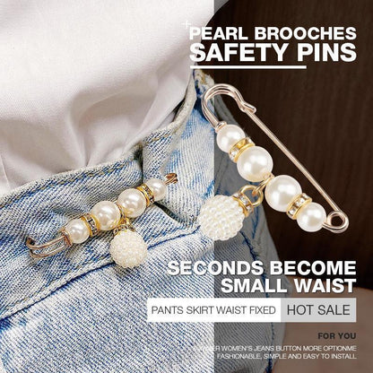 🦪【32 piezas】✨Broche de perlas para ceñir la cintura | Elegante broche de moda para cintura y escote