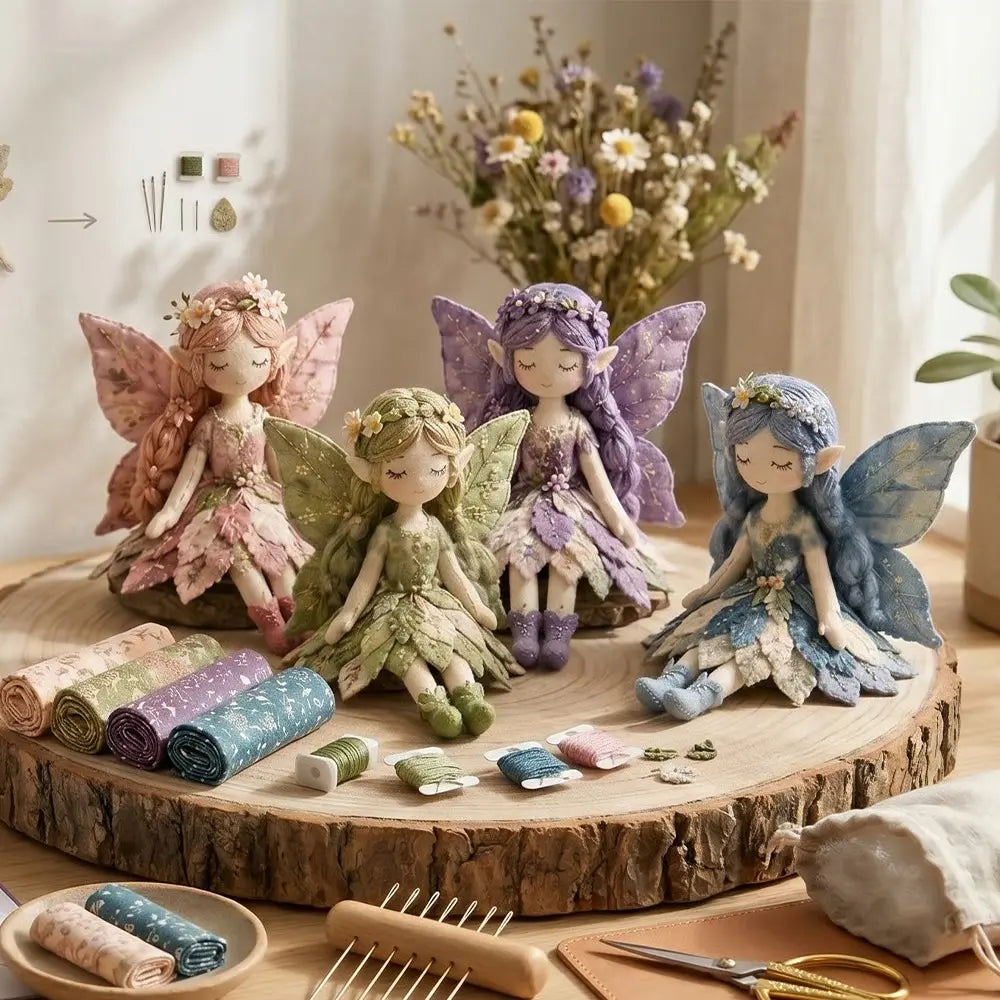 🌸50% de descuento - Serie de costura de cuentos de hadas - Set de muñecas de hadas de patchwork para hacer tú mismo✨👼