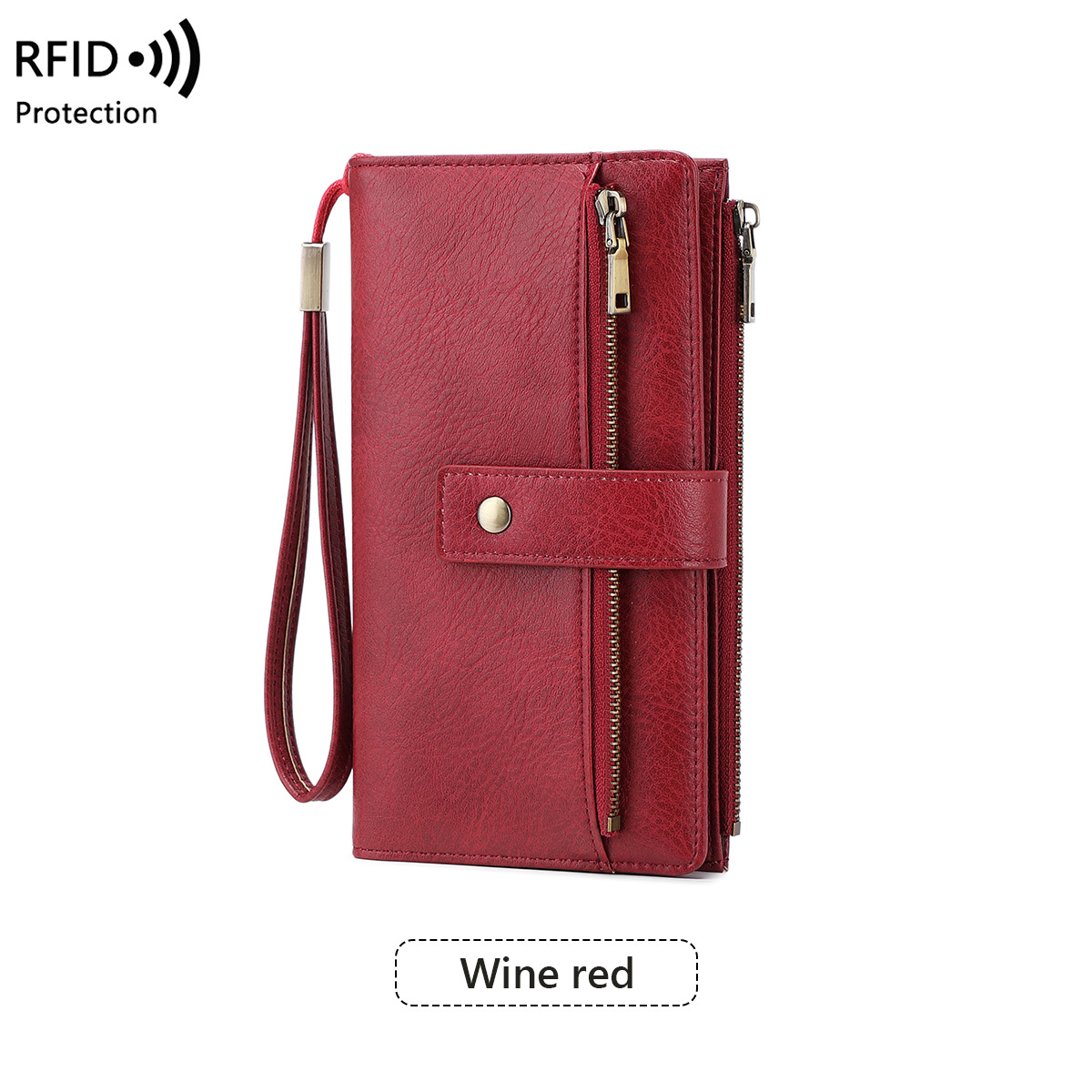 💥💯Cartera de piel para mujer con bloqueo RFID
