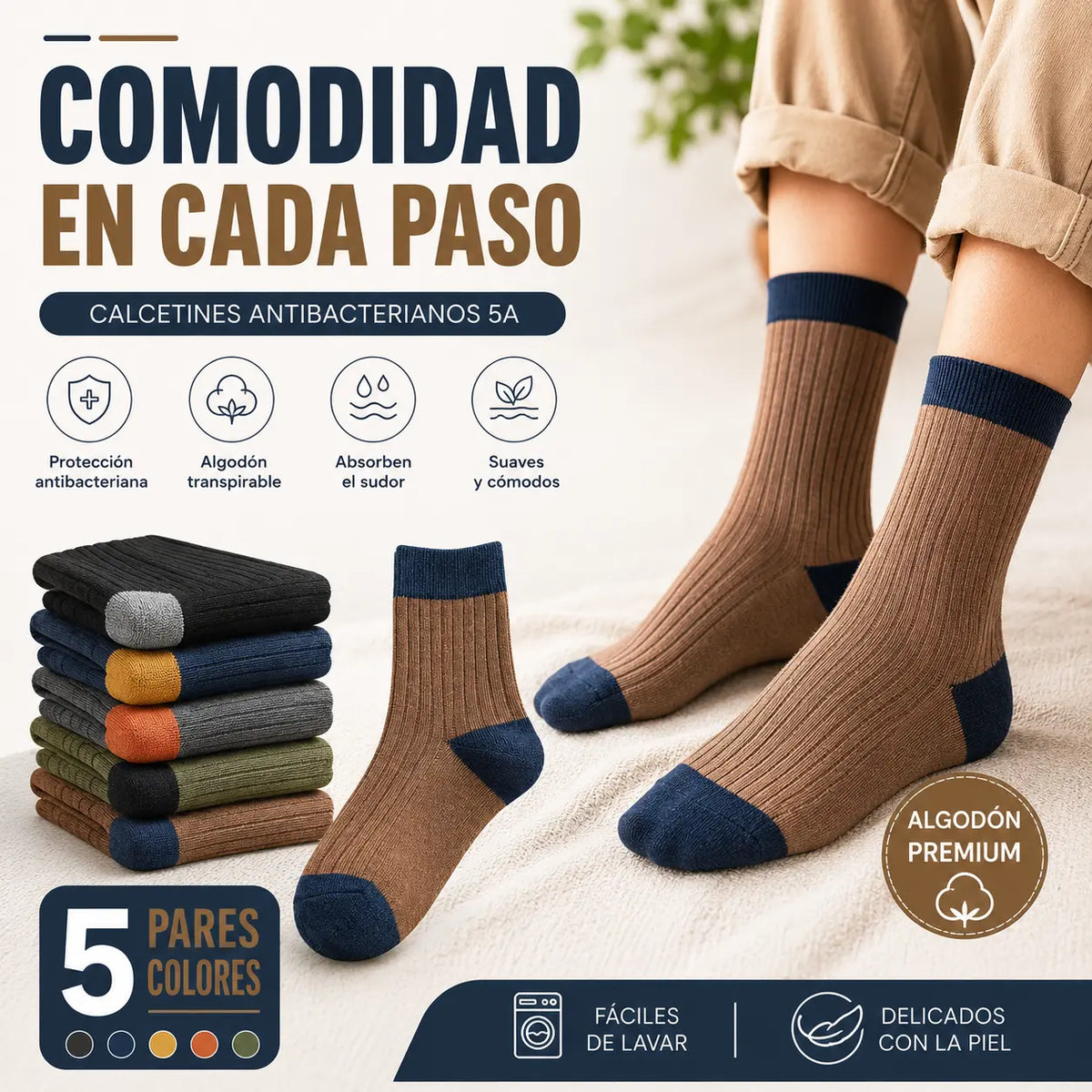 🧦【50%OFF】10 pares 29 euros😍 Calcetines desodorantes cálidos absorbentes del sudor para hombre