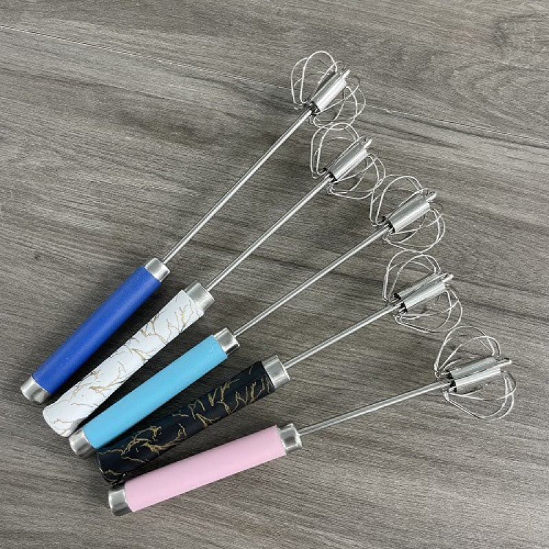 🥳¡Compra 1 y llévate 1 GRATIS!💞🥚 Batidor semiautomático de acero inoxidable – ¡Bate huevos y nata en segundos, sin electricidad! ✨