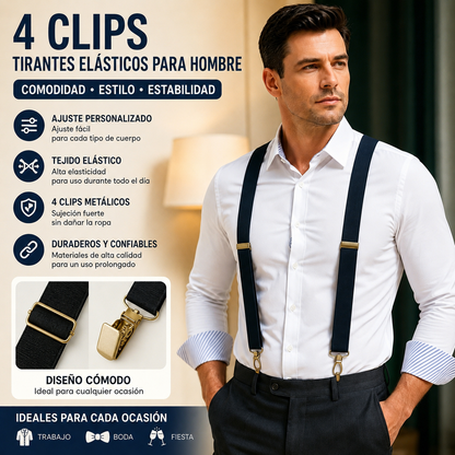 📢📢 ¡50% DE DESCUENTO! ⏰ Tirantes cruzados para hombre con ganchos