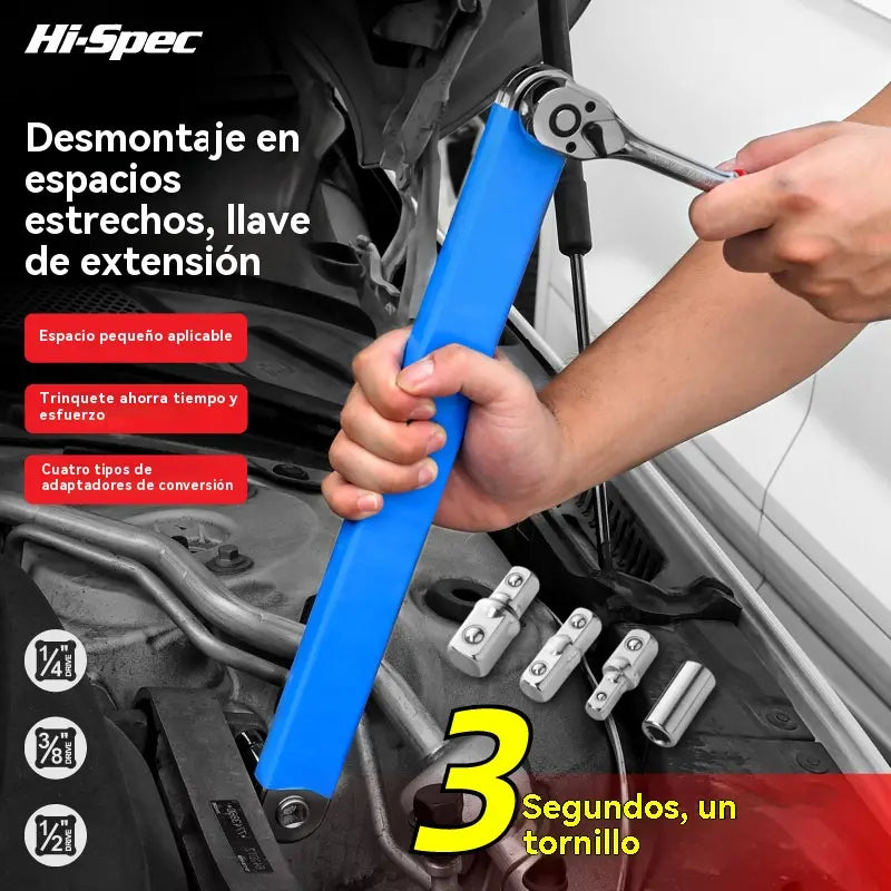 【Juego de 5 piezas】 Llave extensible multifunción ajustable — doble cara, ahorra esfuerzo y llega a espacios difíciles
