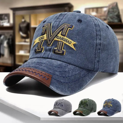 Gorra de béisbol elegante en denim lavado