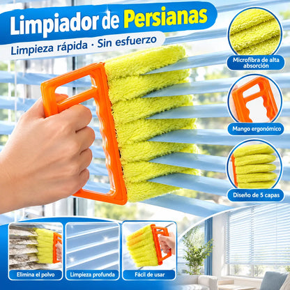 【2 pieza】Cepillo de limpieza de microfibra multifuncional —ideal para persianas, rejillas de aire acondicionado y rendijas— para eliminar el polvo sin esfuerzo.